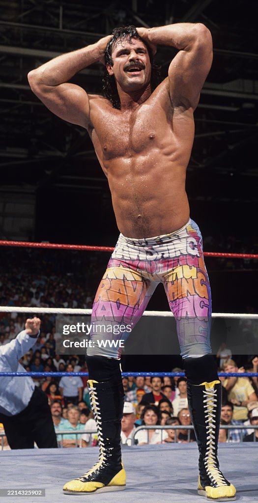 Ricfk Rude Ravishing Rick Rude poses in ring during WWE Event. News Photo - Getty ...