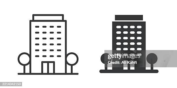 hotel thin line and glyph solid icon. editable stroke and perfect pixel isolated on transparent background - hotel mini bar stock illustrations
