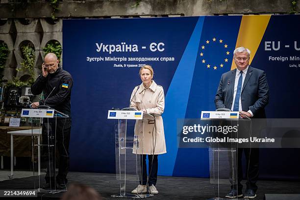 Prime Minister of Ukraine Denys Shmyhal, EU High Representative for Foreign Affairs and Security Policy Kaja Kallas and Minister of Foreign Affairs...