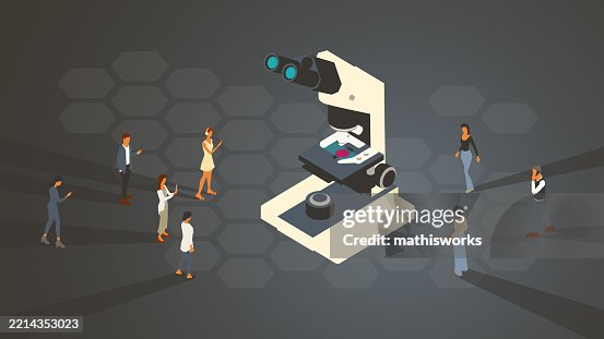 People with microscope People with microscope