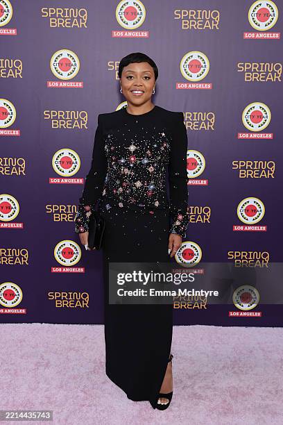 Quinta Brunson attends the 14th Annual Spring Break Gala at Gallagher Garden at SoFi Stadium on May 10, 2025 in Los Angeles, California.