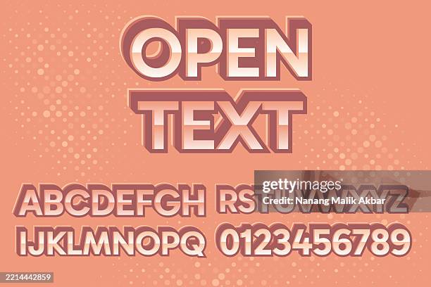 open text editable text effect. text can be changed in "graphic styles" panel. - 3d circle display stock illustrations