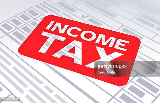 income tax form payment due past due unpaid invoice bill document - tax past due stock illustrations