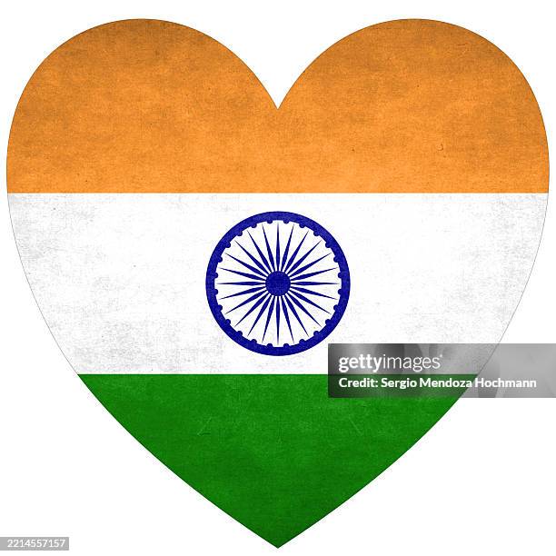 flag of india in the shape of a heart, loving the country, patriotism - indian flag heart stock pictures, royalty-free photos & images