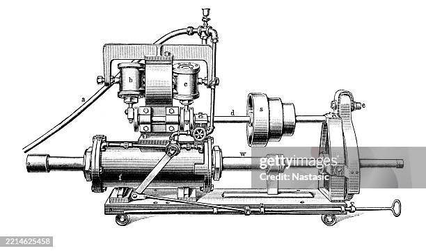 pneumatic motor - air compressor stock illustrations