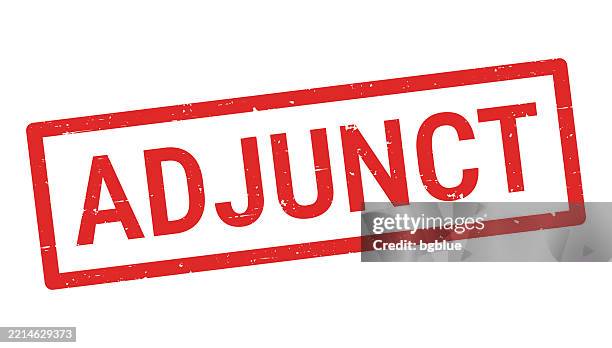 adjunct - red rubber stamp on white background - supplemental nutrition assistance program stock illustrations