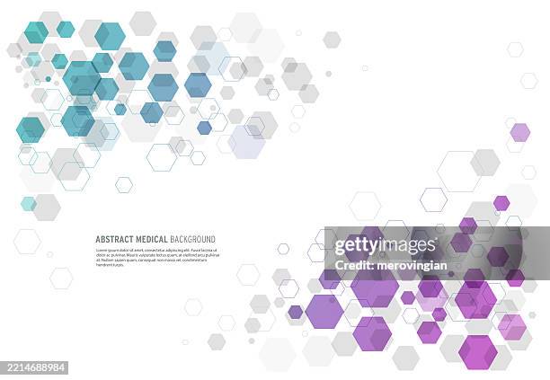 abstract hexagonal pattern. scientific molecule background. technology, chemistry and connectivity concepts - helix background stock illustrations