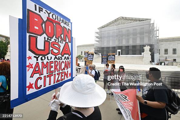 People demonstrate outside the Supreme Court of the United States on People demonstrate outside the Supreme Court of the United States on