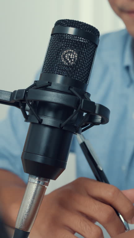 Man With Computer Microphone 235 What Is A Condenser Microphone Stock Videos, Footage, & 4K Video ...