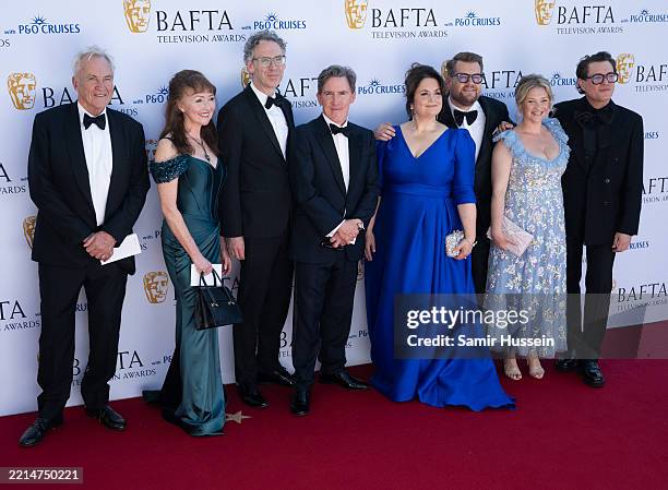 Larry Lamb, Rob Wilfort, Melanie Walters, Rob Brydon, Ruth Jones, James Corden, Joanna Page and Mathew Horne attend the 2025 BAFTA Television Awards...