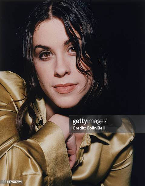 Singer-songwriter and actor Alanis Morissette is photographed in 2002 in London, England.