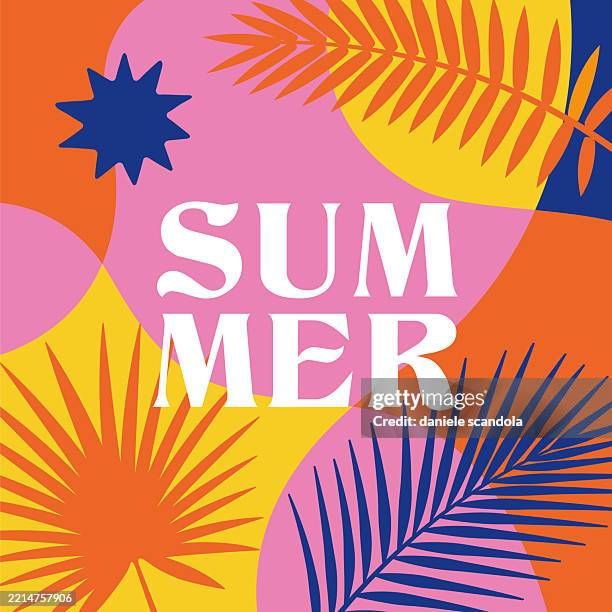 sommer hintergrund. - tropisches muster stock-grafiken, -clipart, -cartoons und -symbole