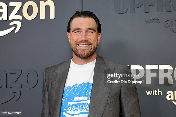 Travis Kelce attends the Amazon 2025 Upfront at Beacon Theatre on May 12, 2025 in New York City.