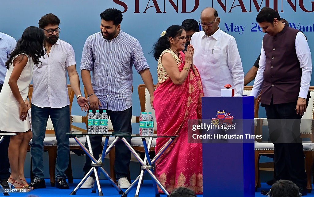 Rohit Sharma Stand Inaugurated At Wankhede Stadium