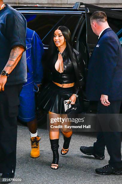 Cardi B is seen at Madison Square Garden on May 12, 2025 in New York City.