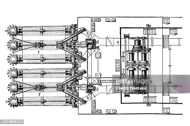 suction dredger beta. floor plan. - quarry stock illustrations