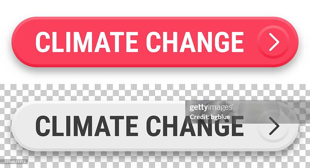 Climate Change Button Climate Change 3d Click Web Buttons On Blank Background High-Res Vector ...