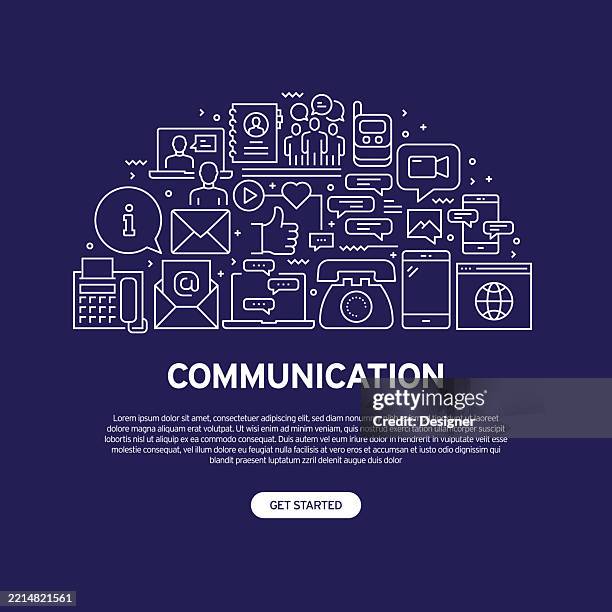 Communication Relted Images Communication Related Vector Illustration Telephone Internet Social ...