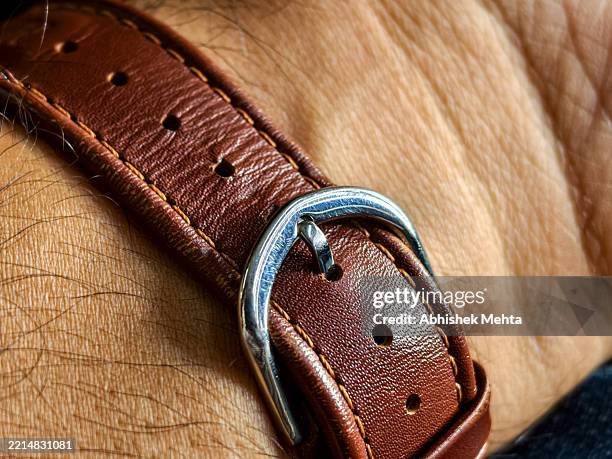 leather wrist strap - strap stock pictures, royalty-free photos & images