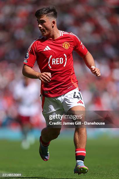 Harry Amass of Manchester United during the Premier League match between Manchester United FC and West Ham United FC at Old Trafford on May 11, 2025...
