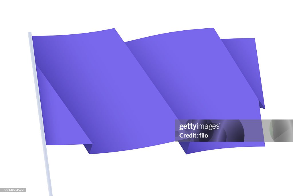 Purple Waving Flag