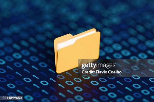 Folder over binary code Folder over binary code