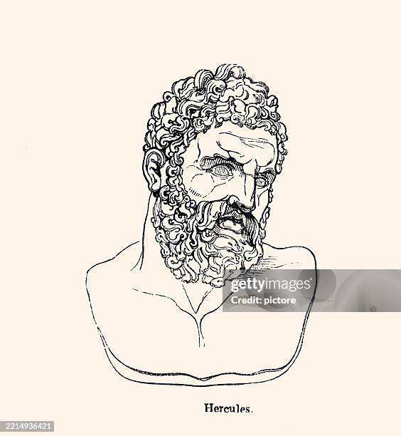 hercules xxxl - italian mustache stock illustrations