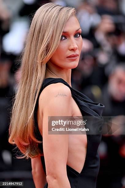 Bella Hadid attends the red carpet for the opening ceremony and "Partir Un Jour" screening at the 78th annual Cannes Film Festival at Palais des...