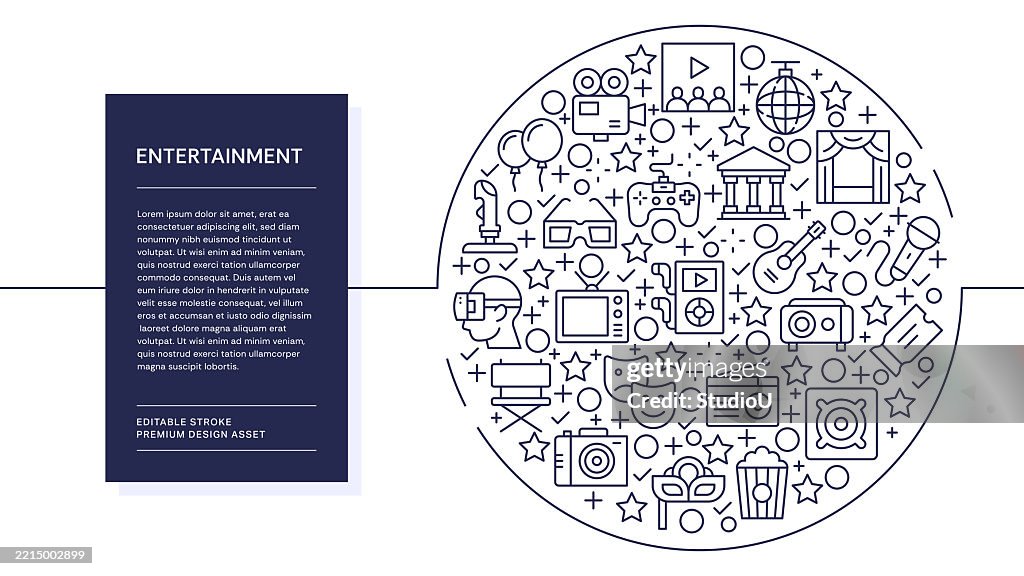 Entertainment Line Art Illustration High-Res Vector Graphic - Getty Images