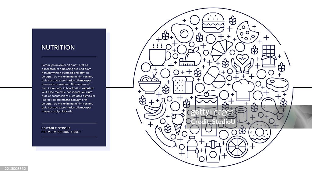 Nutrition Line Art Illustration
