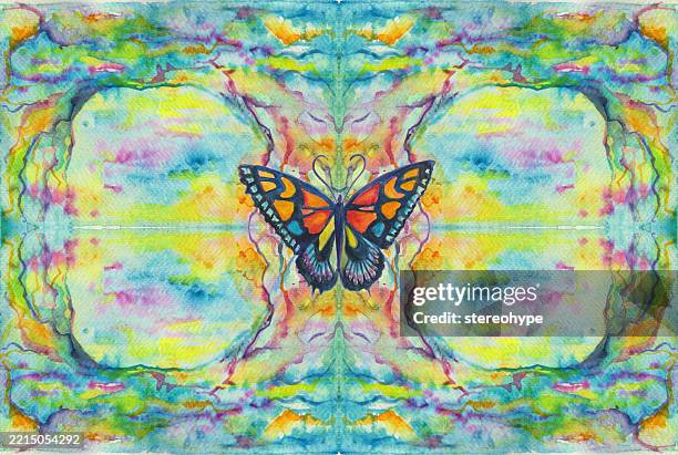 butterfly vortex - storm clearing stock illustrations