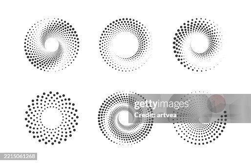 Halftone Dotted Design Elements Halftone Dotted Design Elements