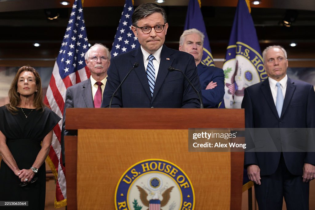 Speaker Johnson Speaks To The Media On Capitol Hill