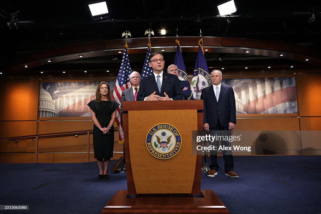 Speaker Johnson Speaks To The Media On Capitol Hill