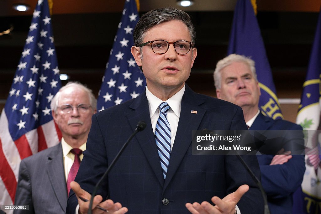 Speaker Johnson Speaks To The Media On Capitol Hill