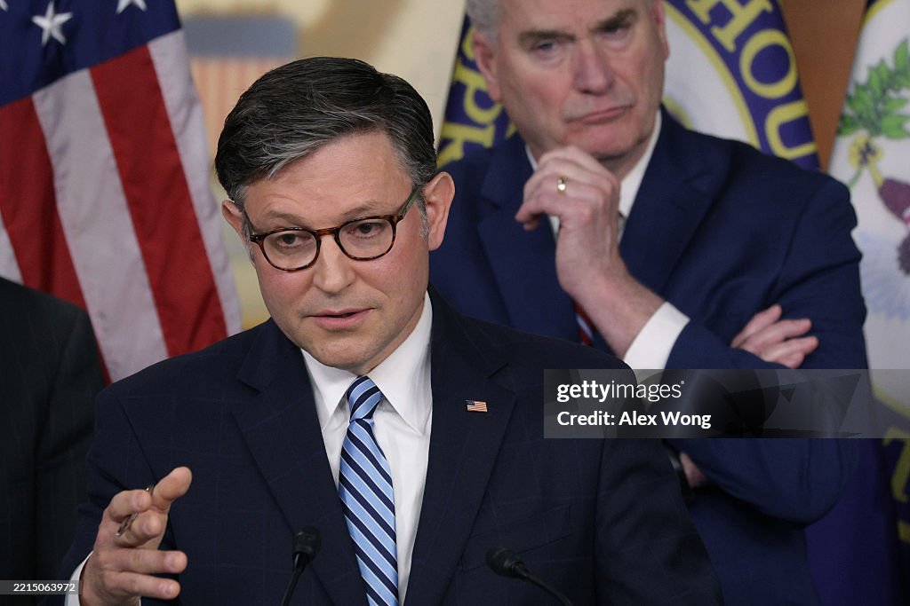 Speaker Johnson Speaks To The Media On Capitol Hill