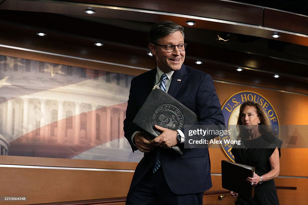 Speaker Johnson Speaks To The Media On Capitol Hill