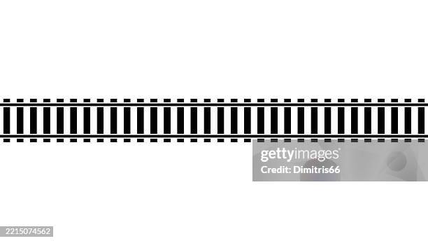 ilustrações de stock, clip art, desenhos animados e ícones de railroad seamless pattern - via férrea