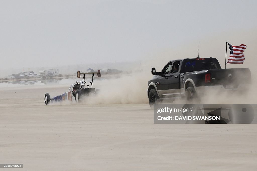 Scta Racing Lakester takes off from a push start during the time trials as... News ...