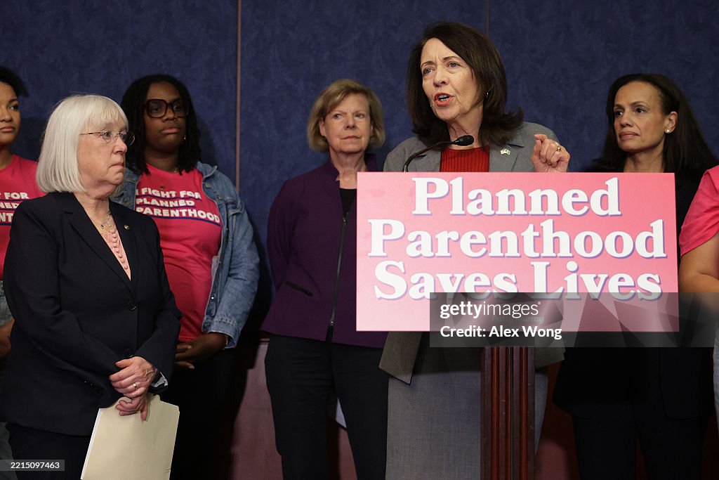 Sen. Patty Murray Holds News Conference On Republican Budget Cuts To Planned Parenthood And Medicaid