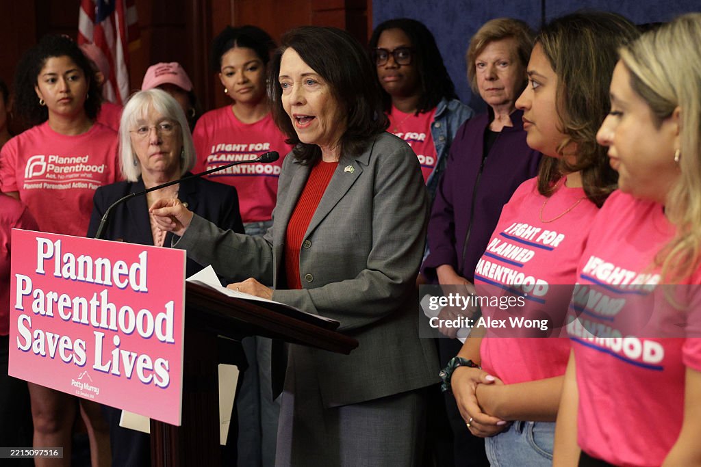 Sen. Patty Murray Holds News Conference On Republican Budget Cuts To Planned Parenthood And Medicaid