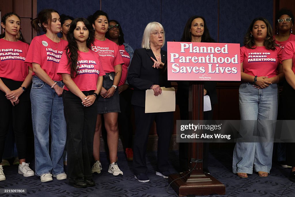 Sen. Patty Murray Holds News Conference On Republican Budget Cuts To Planned Parenthood And Medicaid