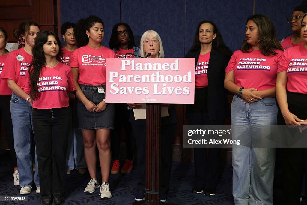 Sen. Patty Murray Holds News Conference On Republican Budget Cuts To Planned Parenthood And Medicaid