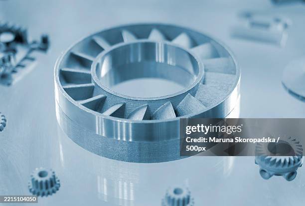 metal object printed on 3 d printer from metal powder model created on - additive printing stock pictures, royalty-free photos & images