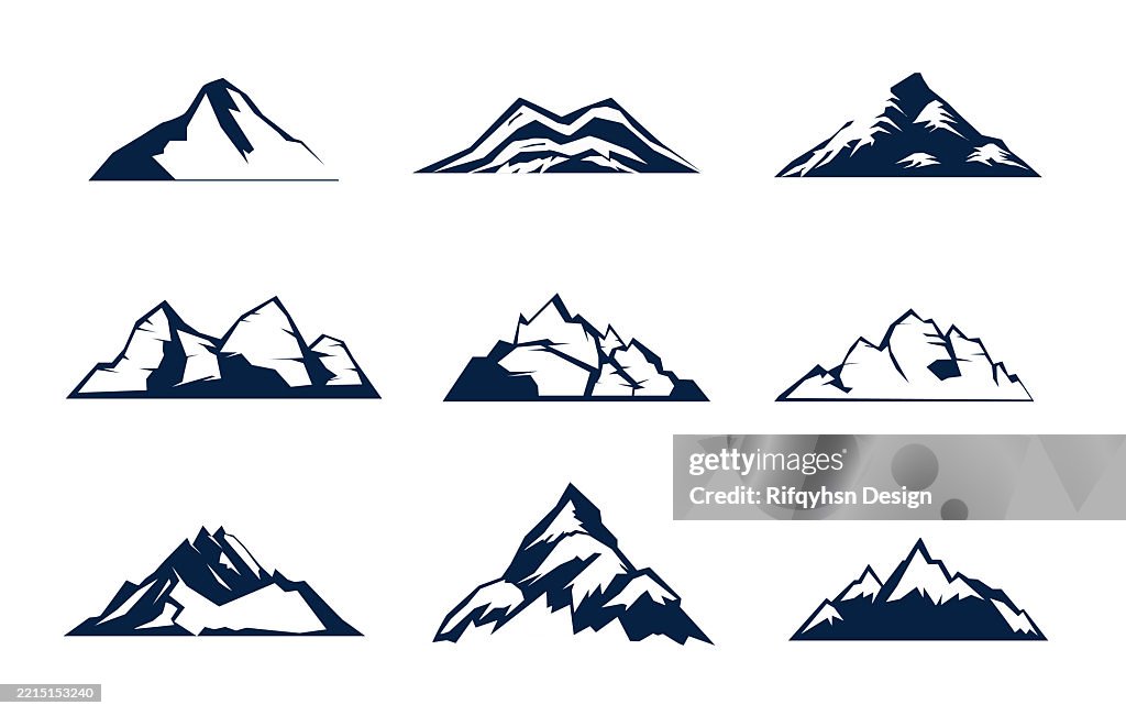 Mountains Logo Symbol and Icons Set