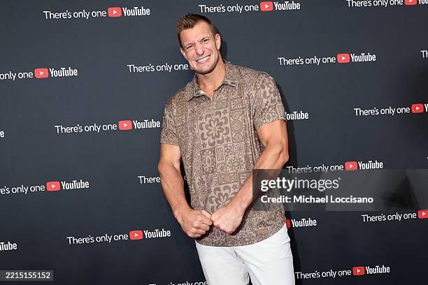 Rob Gronkowski attends YouTube Brandcast 2025 at David Geffen Hall on May 14, 2025 in New York City.