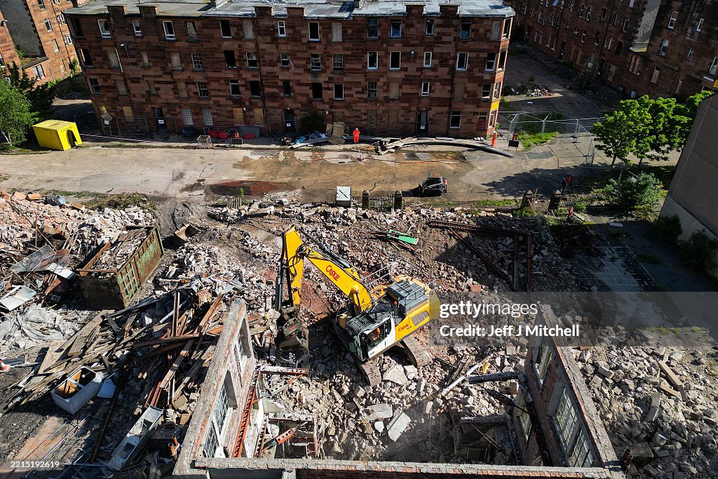 First Phase Of Demolition Continues In Clune Park Housing Estate
