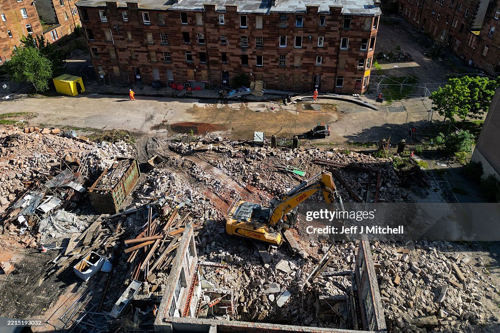 First Phase Of Demolition Continues In Clune Park Housing Estate
