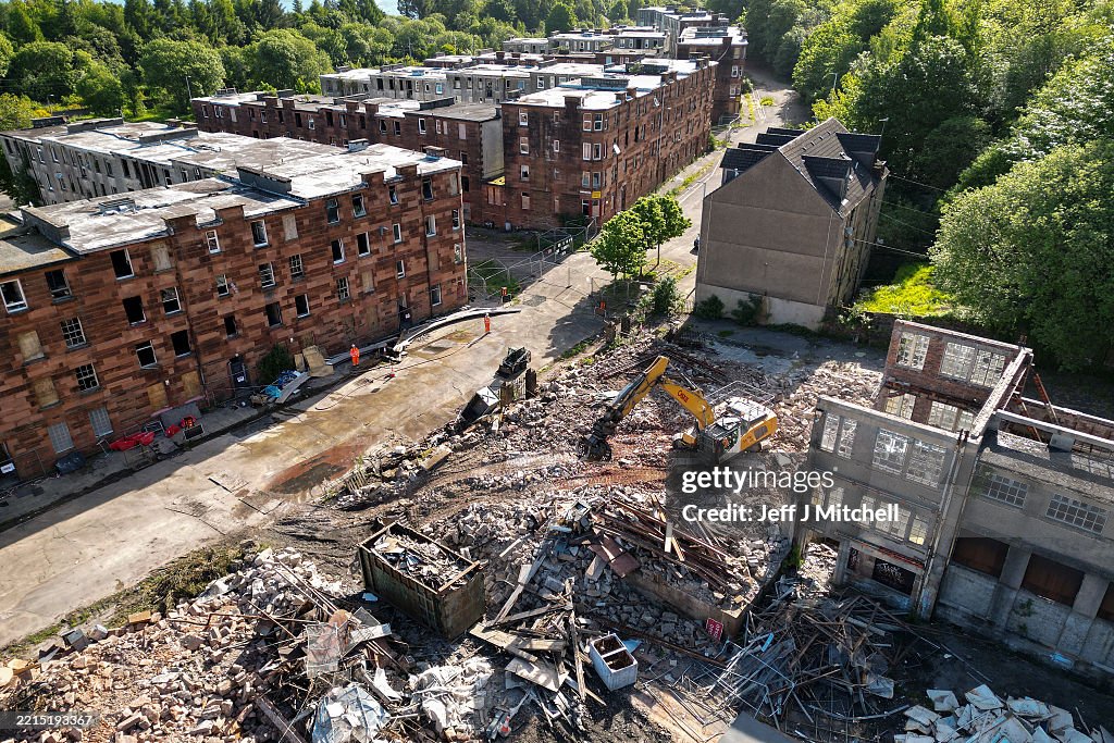 First Phase Of Demolition Continues In Clune Park Housing Estate