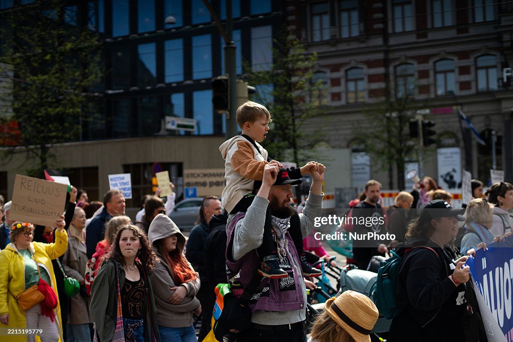 Protest Against The Government In Helsinki, Finland